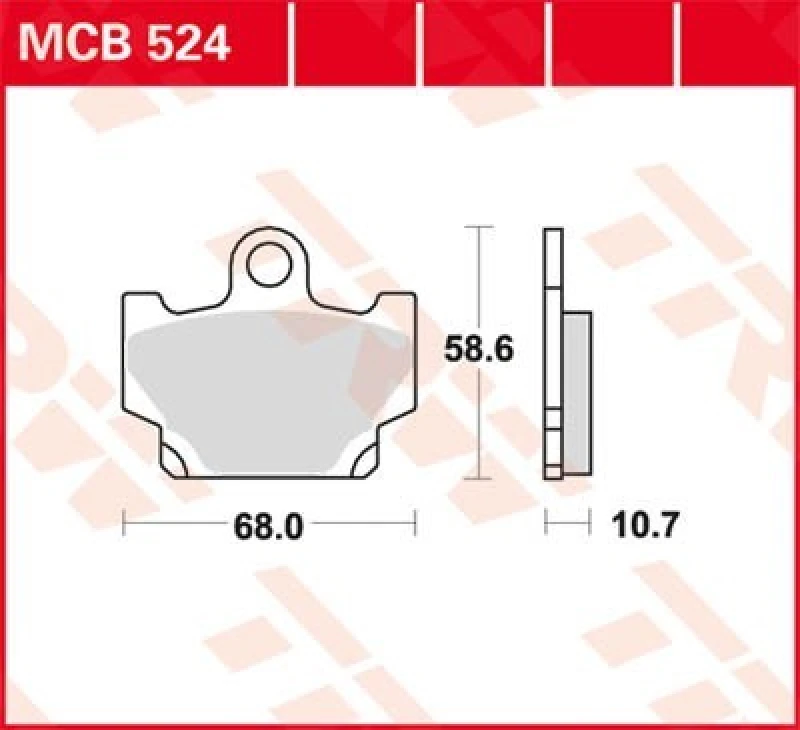 Image of TRW Lucas Brake pad MCB524