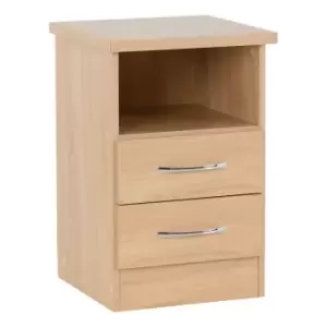 Image of Seconique Nevada 2 Drawer Bedside - Sonoma Oak Effect