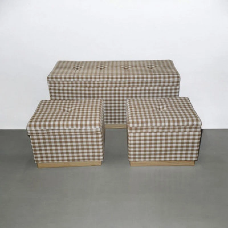 Image of MSL 100/46/46CM SET 3 WOODEN STOOLS