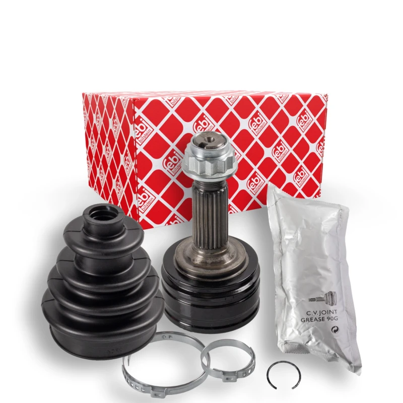 Image of FEBI BILSTEIN 173755 CV Joint Front Axle Right, with nut, with grease Joint Kit,drive shaft (5)