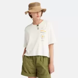 Image of Timberland Timberfresh Graphic Tee For Her In White, Size S