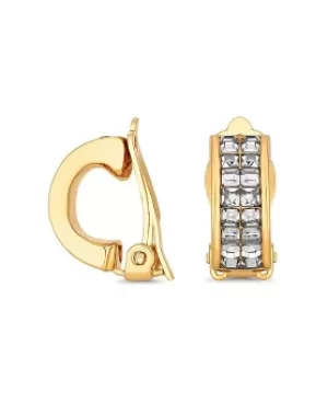 Image of Jon Richard Gold Half Hoop Clip Earring