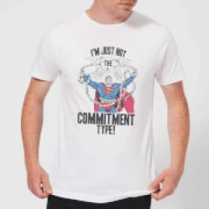 Image of DC Originals Superman Commitment Type Mens T-Shirt - White