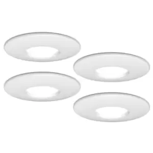 Image of 4lite IP65 GU10 Fire Rated Downlight - Matte White, Pack of 4