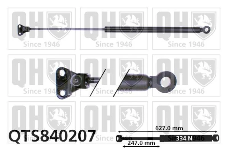 Image of QUINTON HAZELL Tailgate strut QUINTON HAZELL QTS840207