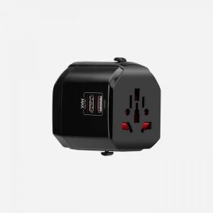 Image of Momax UA1 1-World USB AC 2USB Port Travel Adaptor - Black
