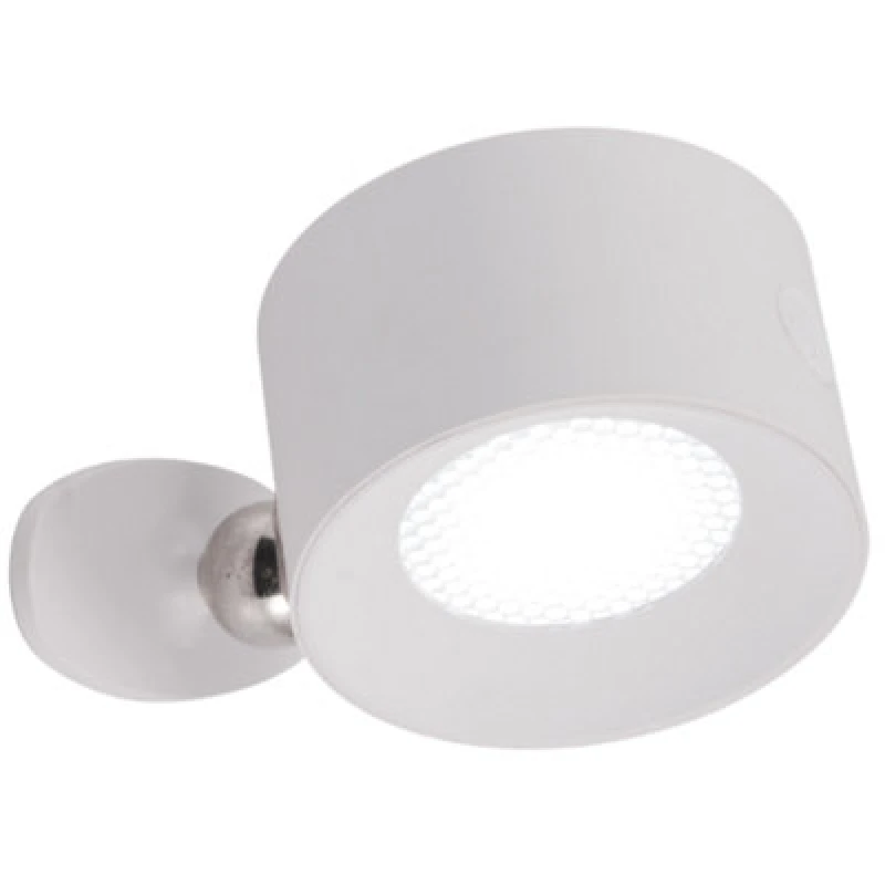 Image of Happy Homewares Small White LED Colour Changing Rechargeable Remote Control Wall Light