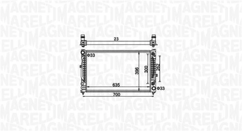 Image of MAGNETI MARELLI Engine radiator MAGNETI MARELLI 350213185500