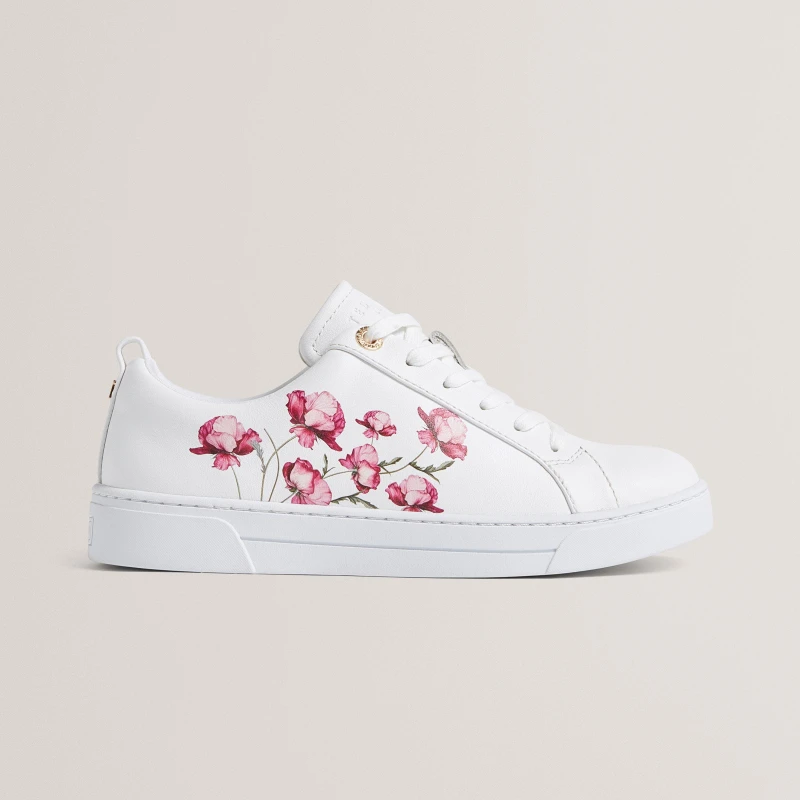 Image of Ted Baker Ted Print Trainer White female 3 (36)