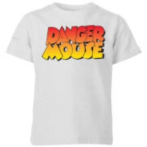 image of Danger Mouse Colour Logo Kids T-Shirt - Grey - 11-12 Years