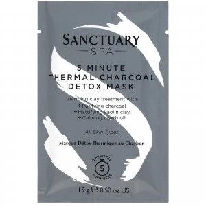 image of Sanctuary Spa 5 Minute Thermal Charcoal Detox Mask Sachet 15g