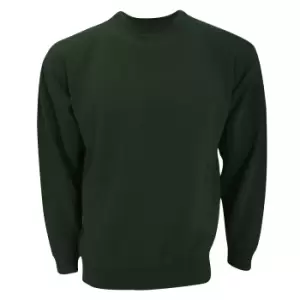 Image of UCC 50/50 Unisex Plain Set-In Sweatshirt Top (XS) (Bottle Green)