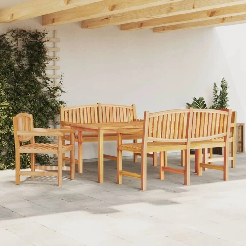 Image of VIDAXL 5 Piece Garden Dining Set Solid Wood Teak Vidaxl 3157945