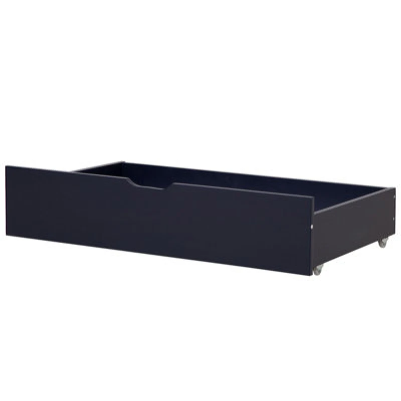 Image of Beliani Set Of 2 Bed Storage Drawers Wood Rumilly Navy Blue