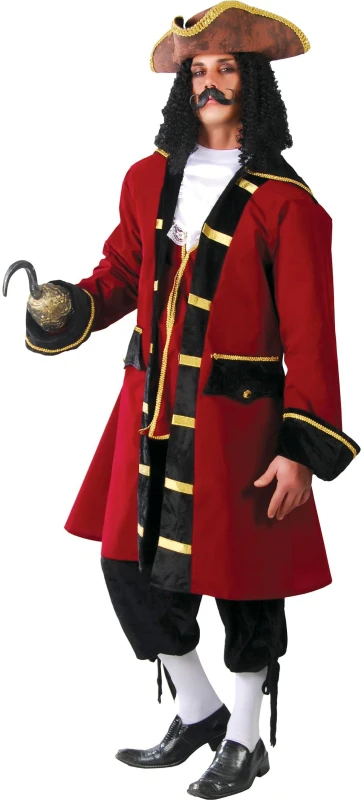 Image of Fiestas Guirca Fancy Dress Adult Pirate Captain in Black Size: Small Black Unisex S