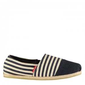 image of Jack and Jones Espadrille Canvas Shoes - Navy Stripe