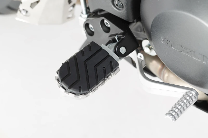 Image of SW-Motech ION Aprilia / BMW / Suzuki Footrest Kit, black-silver