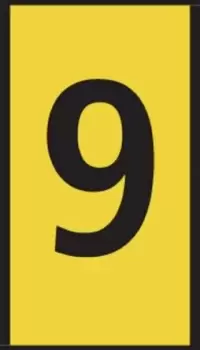 Image of HellermannTyton WIC0 Cable Markers, Pre-printed "9", Yellow, 2 2.8mm Dia. Range