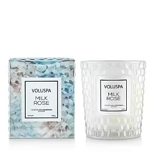 Voluspa Milk Rose Large Glass Jar Candle 6.5 oz.