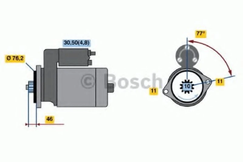 Image of Starter motor Bosch 0 986 020 280