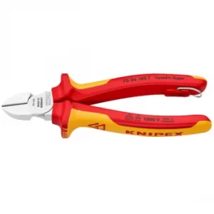 image of Knipex 70 06 160 T Diagonal Cutters With Tether Attachment 160mm