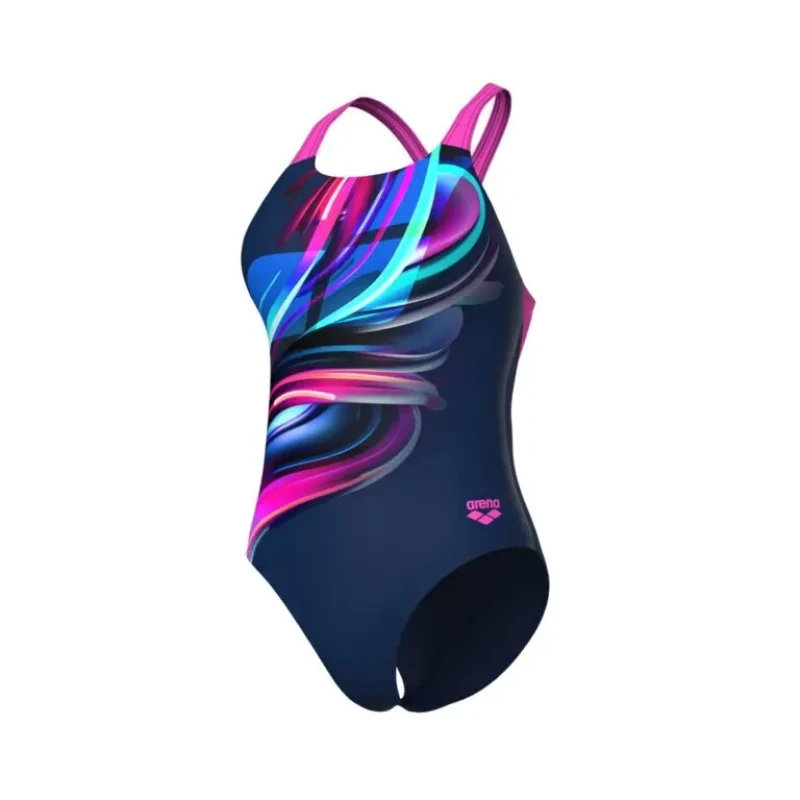 Image of Womens 1 Piece swimsuit Arena Bloom Pro Back Bleu Female 46