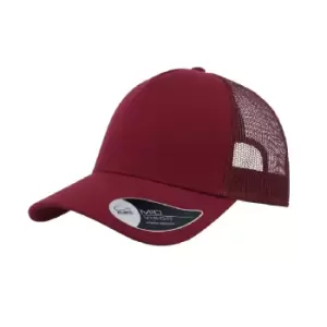 Image of Atlantis Rapper Jersey Mid Visor Trucker Cap (One Size) (Burgundy)