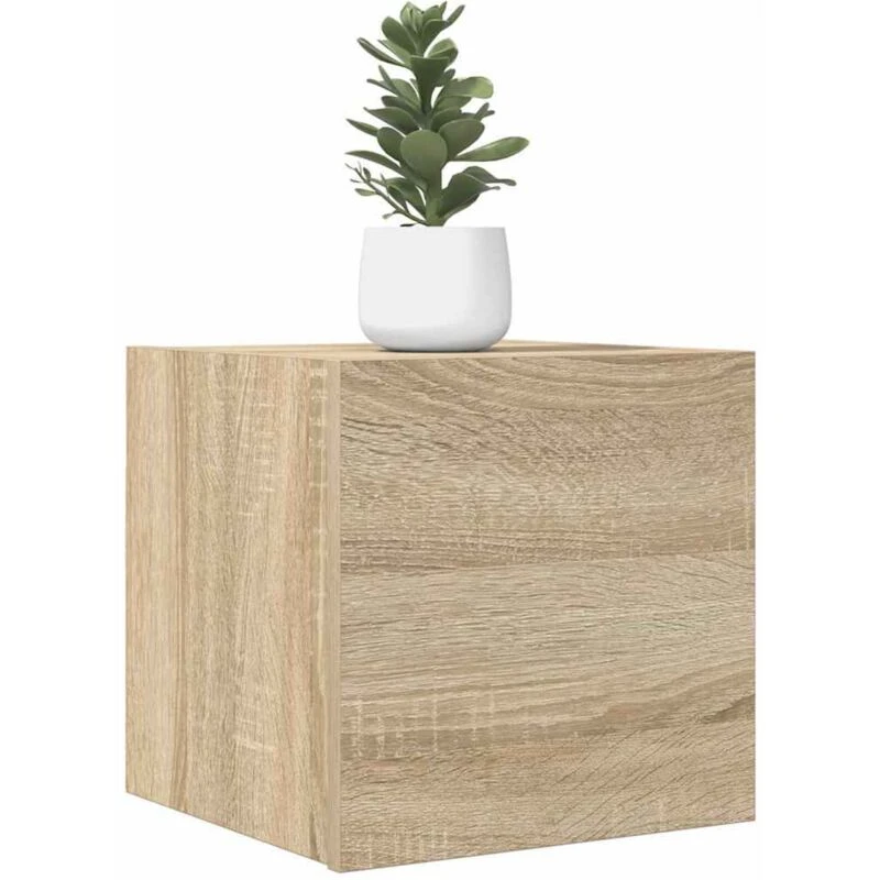Image of Vidaxl Wall Mounted TV Cabinet Sonoma Oak 30.5X30X30 Cm, Brown 804490