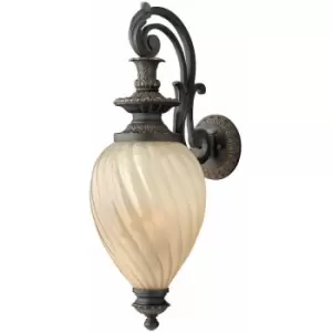 Image of Loops - Outdoor IP44 3 Bulb Wall Light Aged Iron LED E14 60W