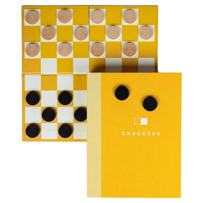 Image of Suck UK Checkers in a Book Shape Board Games Multi unisex
