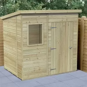Image of Forest Garden Timberdale 7 x 5ft Pent Shed with Base & Assembly