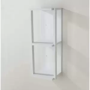 image of Arran 3 shelf, narrow wall unit - matt white