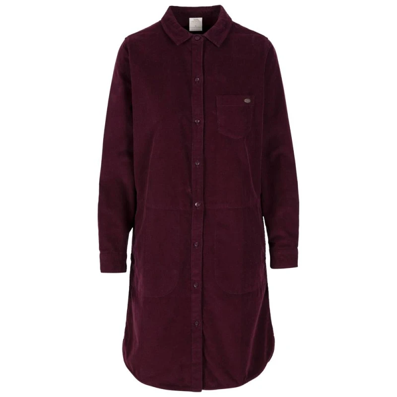 Image of Trespass Allison Shirt Dress Red