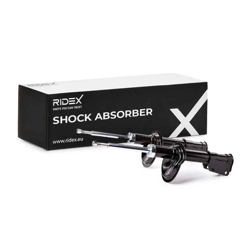 Image of RIDEX 854S20512 Shock absorber Front axle both sides, Gas Pressure, Twin-Tube Shock Absorber (854)