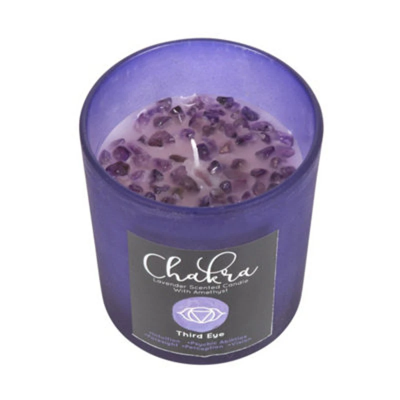 Image of Something Different Something Different Lavender Third Eye Chakra Scented Candle in Purple Purple One Size Unisex 5063425480982