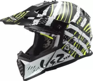 Image of LS2 MX437 Fast Evo Verve Motocross Helmet, black-white Size M black-white, Size M