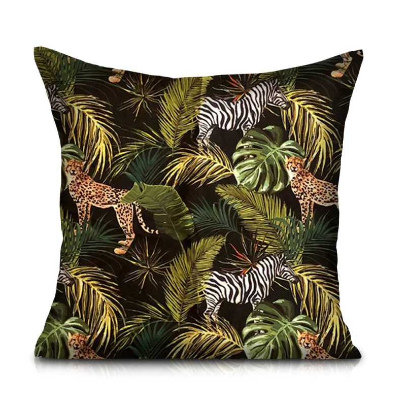 Image of Luxury Living Safari Outdoor Water-repellant Cushion Green