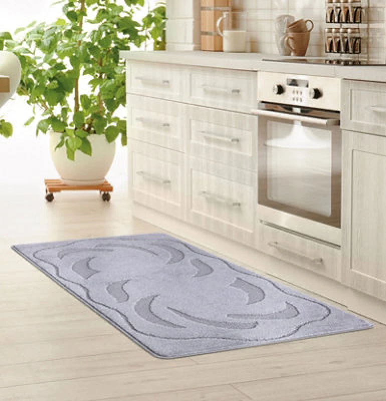 Image of Smart Living Smart Living Ovalack Heavy Duty Machine Washable Hallway Kitchen Non Slip Door Mat in Dark Grey Size: 40cm x 60cm Dark Grey 40cm x 60cm