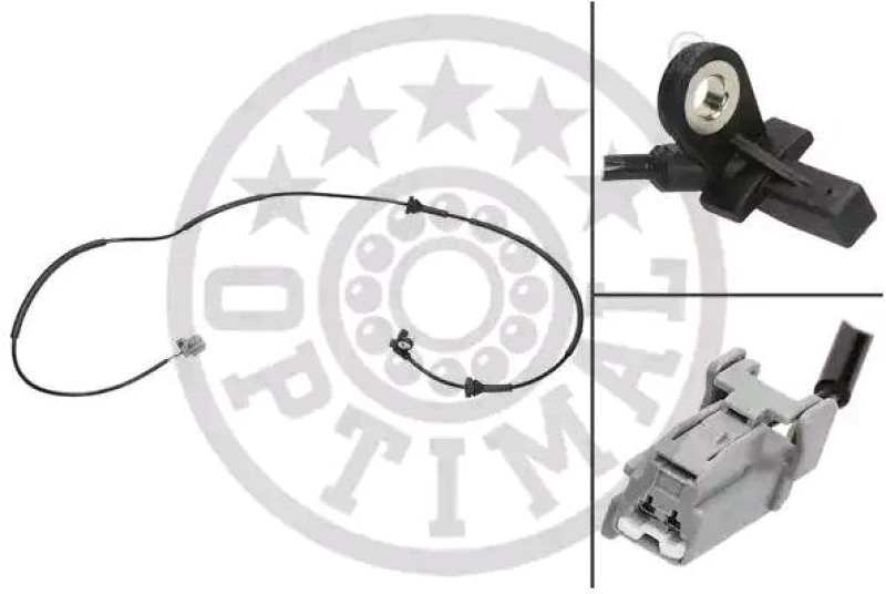 Image of OPTIMAL 06-S582 ABS Sensor Rear Axle Left Sensor,wheel speed (412)