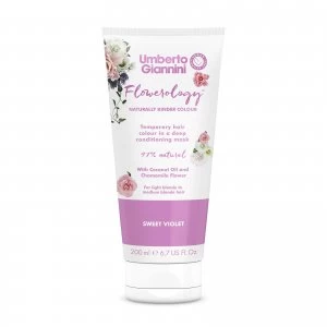 image of Umberto Giannini Flowerology Colour Mask - Sweet Violet 195ml