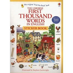 Image of First Thousand Words in English Sticker Book by Heather Amery (Paperback, 2014)