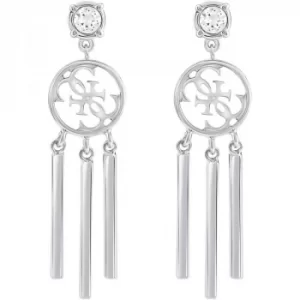Image of Ladies Guess Rhodium Plated Miss Divine Earrings