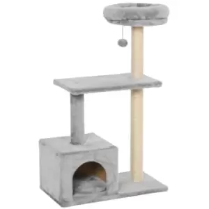 Image of PawHut 3 Tier Cat Tree - Grey