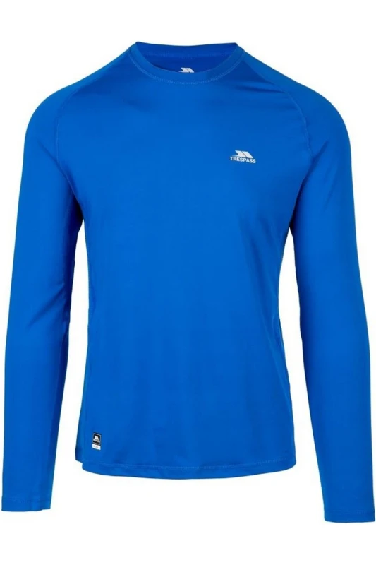 Image of Trespass Trespass Men Nate Base Layer Top in Blue Size: X-Small Blue XS Male 5063238618466