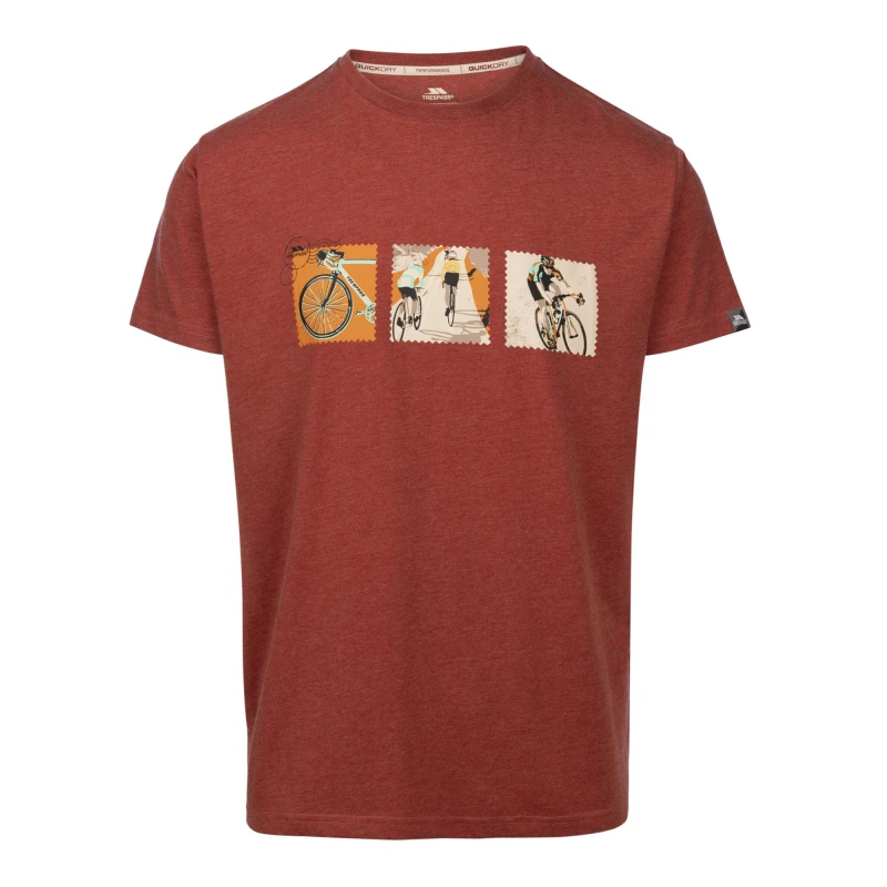 Image of Trespass Trespass Men Kooten T-Shirt in Orange Size: Medium Orange M Male 5063703806510