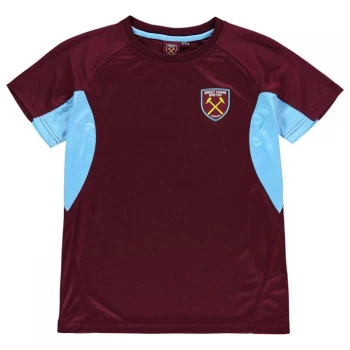 image of Source Lab West Ham United T Shirt Junior Boys - Claret/Blue