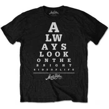 Image of Monty Python - Bright Side Eye Test Mens Large T-Shirt - Black
