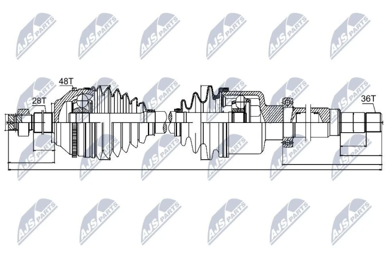Image of NTY Drive shaft NTY NPW-FR-041