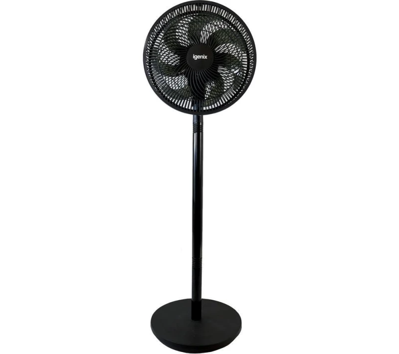Image of IGENIX IGFP012B 12" Pedestal Fan - Black 5016368005552