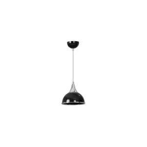 Image of Polo Black Dome Pendant Ceiling Light 1x E27